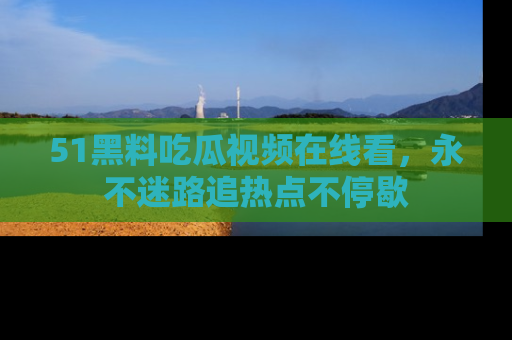 51黑料吃瓜视频在线看,永不迷路追热点不停歇