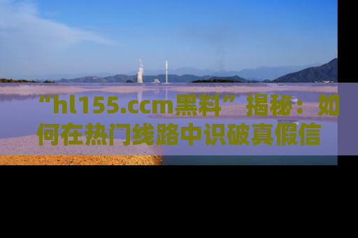 “hl155.ccm黑料”揭秘：如何在热门线路中识破真假信息
