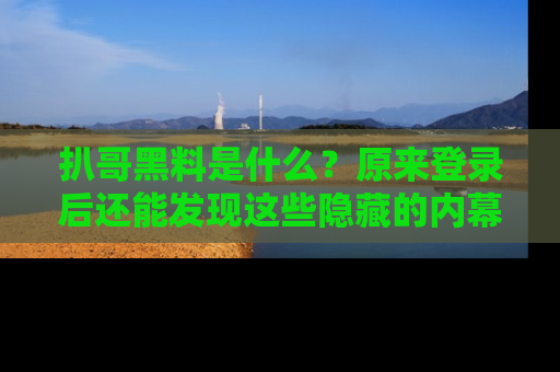 扒哥黑料是什么？原来登录后还能发现这些隐藏的内幕！