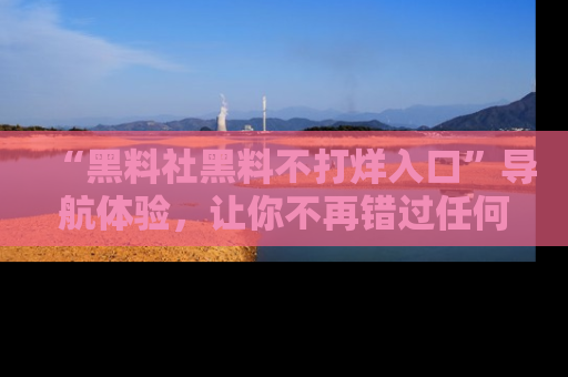 “黑料社黑料不打烊入口”导航体验，让你不再错过任何精彩黑料