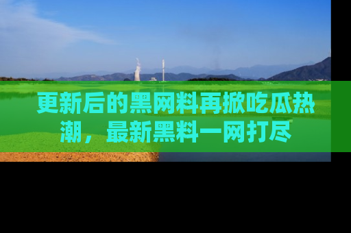 更新后的黑网料再掀吃瓜热潮，最新黑料一网打尽
