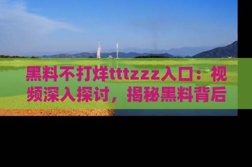 黑料不打烊tttzzz入口：视频深入探讨，揭秘黑料背后的人和事