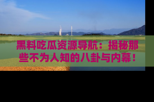 黑料吃瓜资源导航：揭秘那些不为人知的八卦与内幕！