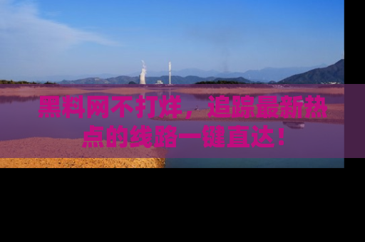 黑料网不打烊，追踪最新热点的线路一键直达！