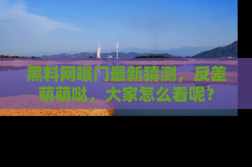 黑料网曝门最新猜测，反差萌萌哒，大家怎么看呢？