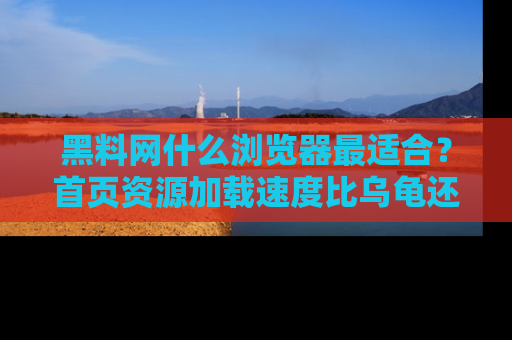 黑料网什么浏览器最适合？首页资源加载速度比乌龟还慢的体验真心吐槽！