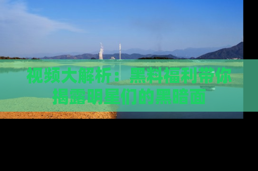 视频大解析:黑料福利带你揭露明星们的黑暗面